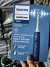 飞利浦（PHILIPS）【父亲节礼物】声波电动牙刷钻石3系【囤货装4刷头】5倍洁齿5种模式 HX5181/02 星云蓝 实拍图