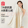 名创优品（MINISO）浴巾加大厚毛浴巾比纯棉全棉吸水男女大人可裹巾成人 白 晒单实拍图