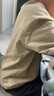 迷你巴拉【亲子装】巴拉儿童短袖T恤速干舒适抗菌亲子装成人简约长袖T恤 浅卡其 【纯色亲子装】 140 实拍图