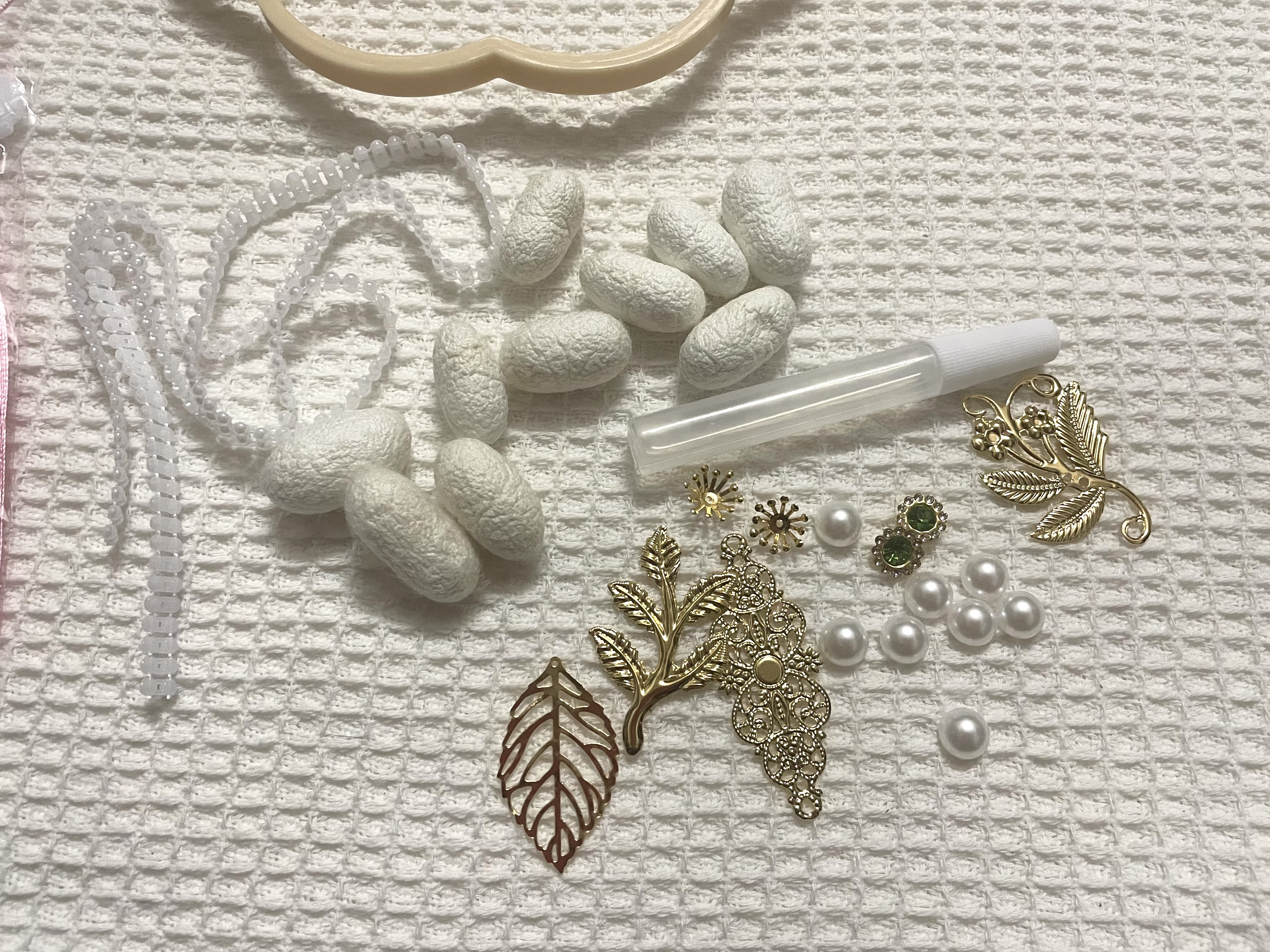 威尔基手工DIY蚕丝扇骨架材料蚕茧蚕丝扇子材料包制作扇架自制蚕丝扇框 【全套材料包+蚕茧】八瓣海棠框 实拍图