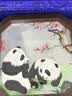 大熊猫锦绣织造府蜀绣双面熊猫刺绣摆件中国特色礼物送老外出国礼品成都伴手礼纪念 迎春梅熊猫手工双面蜀绣（四川成都发货） 实拍图