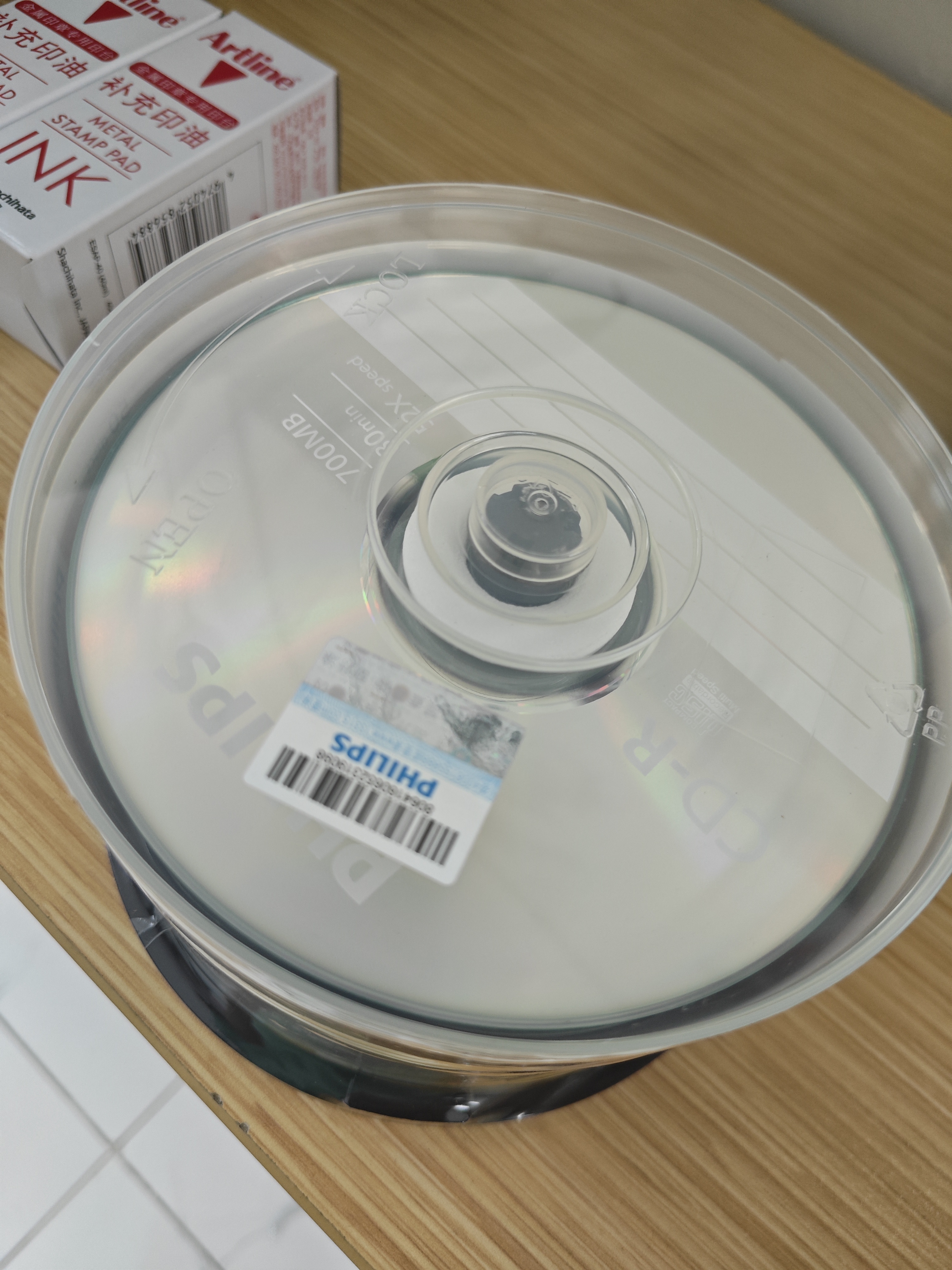飞利浦（PHILIPS）CD-R空白光盘/刻录盘  52速700M 桶装50片 CDR 50片 桶装 实拍图