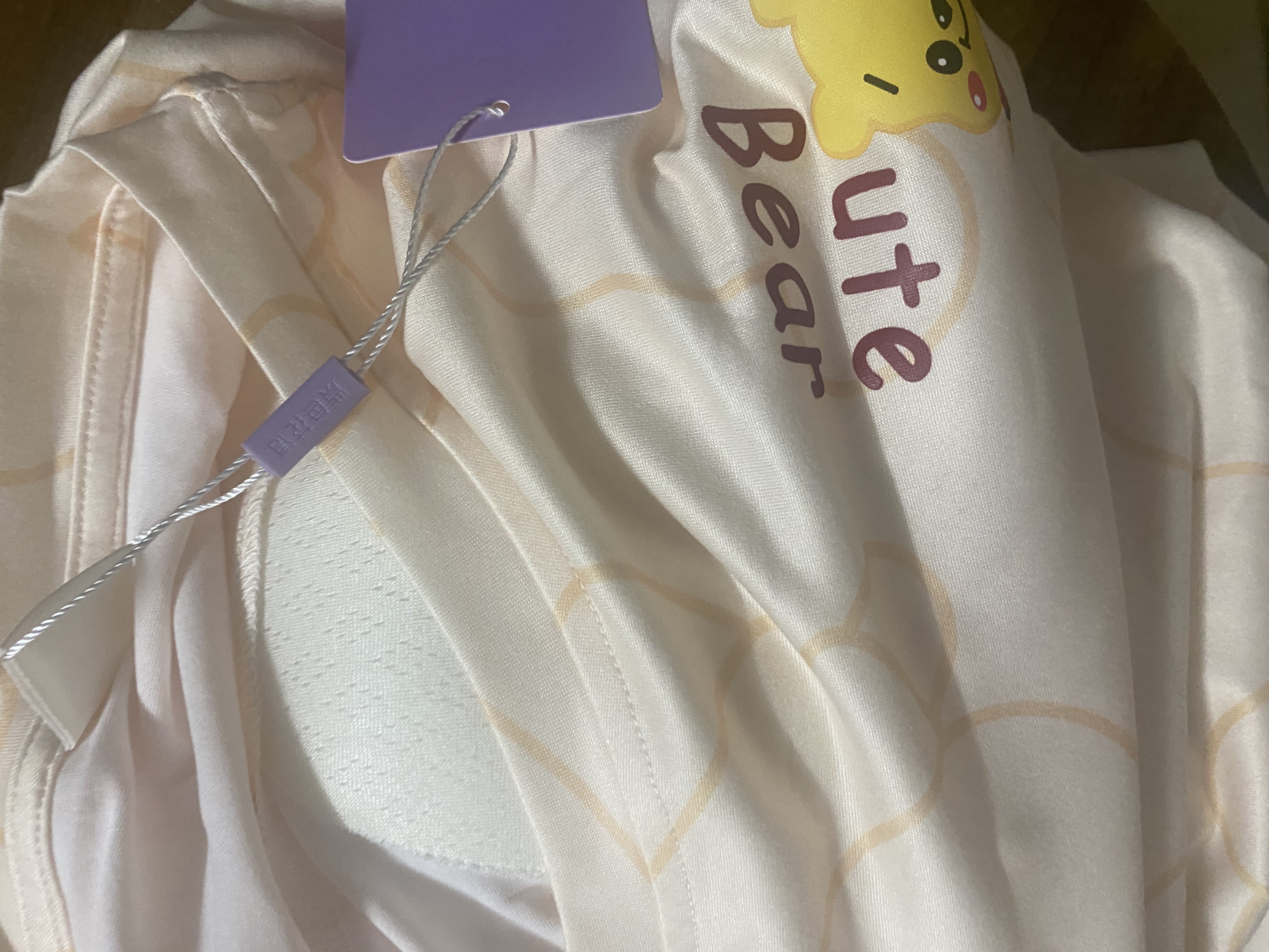紫色花语睡衣女士带胸垫2026年夏季新款可外穿女生薄款短裤家居服M 实拍图