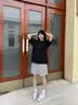 GELANYIFU刺绣短袖t恤男士夏季美式休闲重磅纯棉五分袖潮流ins宽松半袖 实拍图