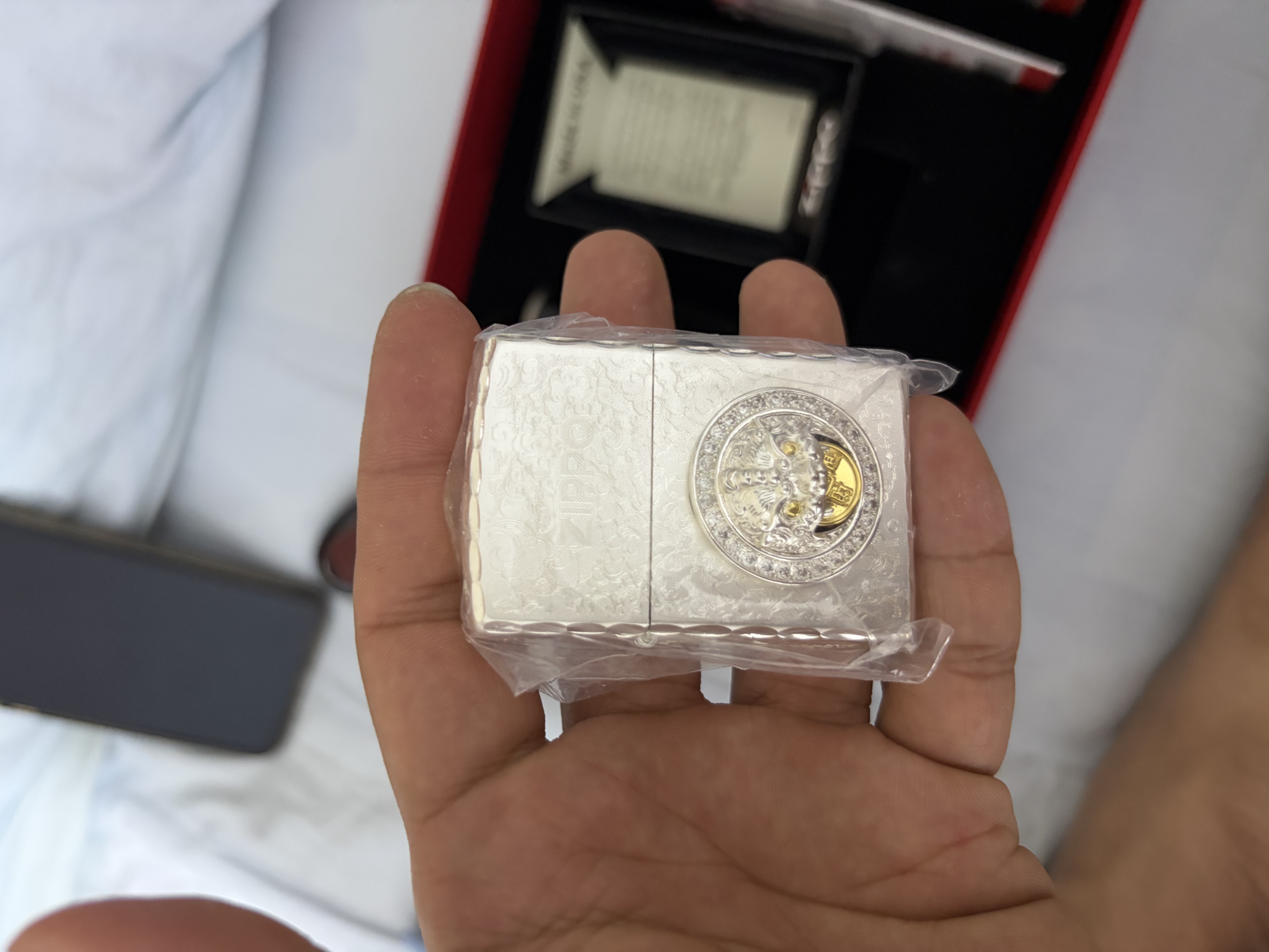 ZIPPO打火机之宝防风煤油 灵动貔貅 红色礼盒 七夕礼物送老公送男友 实拍图