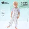 贝肽斯儿童连体睡衣夏季薄款2026新款纯棉男女宝宝短袖连身家居服 实拍图