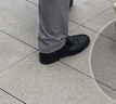 红蜻蜓镂空皮鞋夏季爸爸一脚蹬透气商务休闲皮鞋男WTA428601L黑色41 实拍图