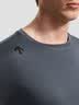 迪桑特（DESCENTE）TRAINING系列男士抗菌宽松短袖针织衫 CC-炭灰色 XL (180/100A) 实拍图