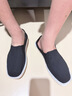 红青百年老北京布鞋男千层底传统布鞋透气软底防滑工作鞋一脚蹬轻便爸爸鞋 千层底布鞋(纯布底) 2双装 42 (建议买大1码) 实拍图