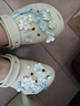 卡骆驰（CROCS）白鹿同款云朵洞洞鞋|206750 骨白色-2Y2 39(250mm) 实拍图