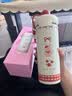 ins风高额值保温杯浮球杯卡通大容量吸管杯学生户外提绳可爱 INS风潮流保温杯/红色小鹿/600ml 实拍图