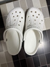卡骆驰（CROCS）贝雅洞洞鞋男鞋女鞋轻便耐磨一脚蹬拖鞋休闲鞋百搭花园鞋|10126 白-100(含智必星) 41 /42(260mm) 实拍图
