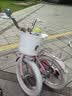 麦斯卡（Mesuca）迪士尼自行车儿童3-4-6-8-12岁小孩单车三丽鸥公主款儿童自行车 美乐蒂联名丨带后座+折叠款+礼包 16寸（适合身高100cm~120cm） 实拍图