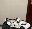 斐乐（FILA）FUSION斐乐玛丽珍凉鞋女鞋凉拖魔术贴海螺沙滩鞋 微白/黑-WB 35.5 实拍图