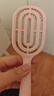 名创优品（MINISO）梳子升级款迷你便携立式骨梳美发梳造型梳礼物 带清洁刷 粉色 实拍图