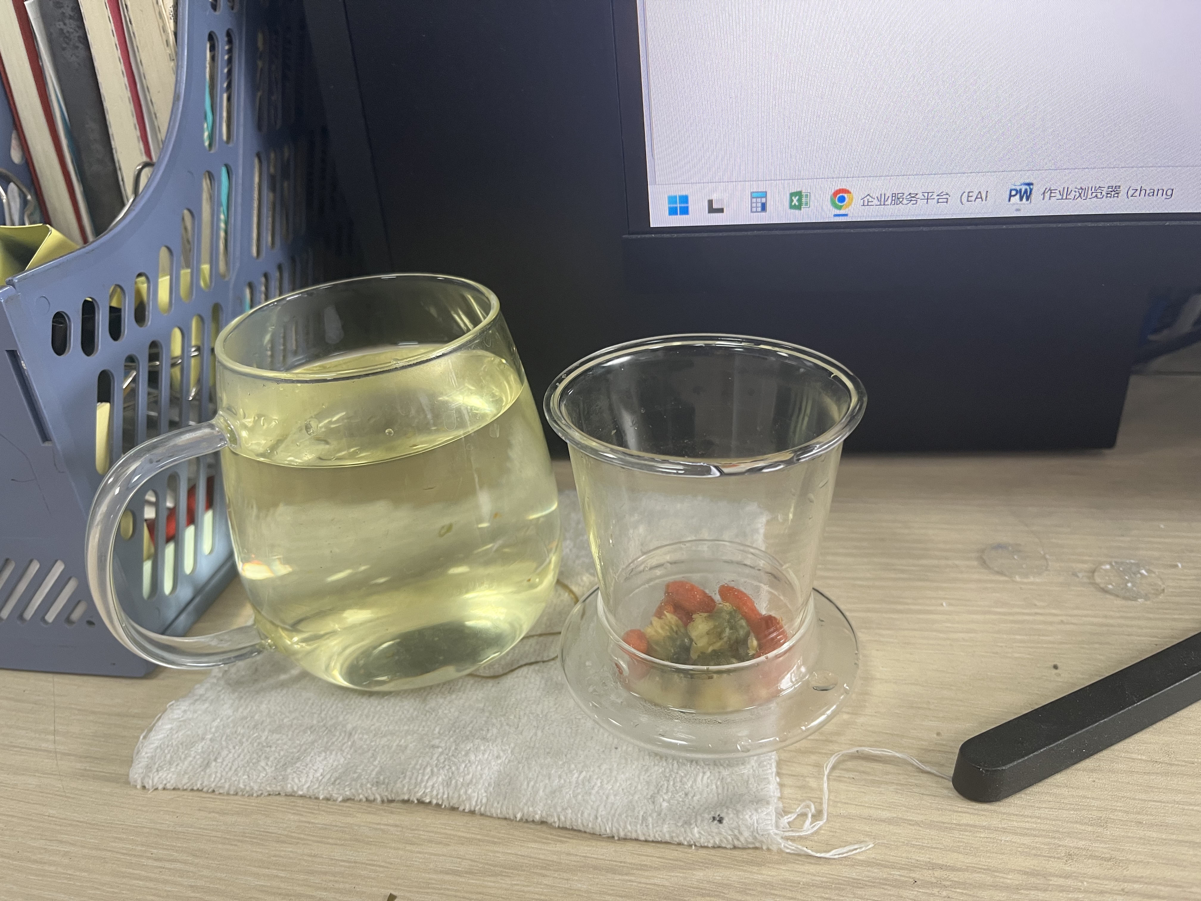 几物森林玻璃杯茶杯茶水分离泡茶杯过滤家用耐热装开水杯子 蘑菇杯500ml 实拍图