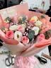 馨仪鲜花速递玫瑰向日葵康乃馨花束送女友生日礼物全国同城配送 11朵粉玫瑰混搭花束 实拍图