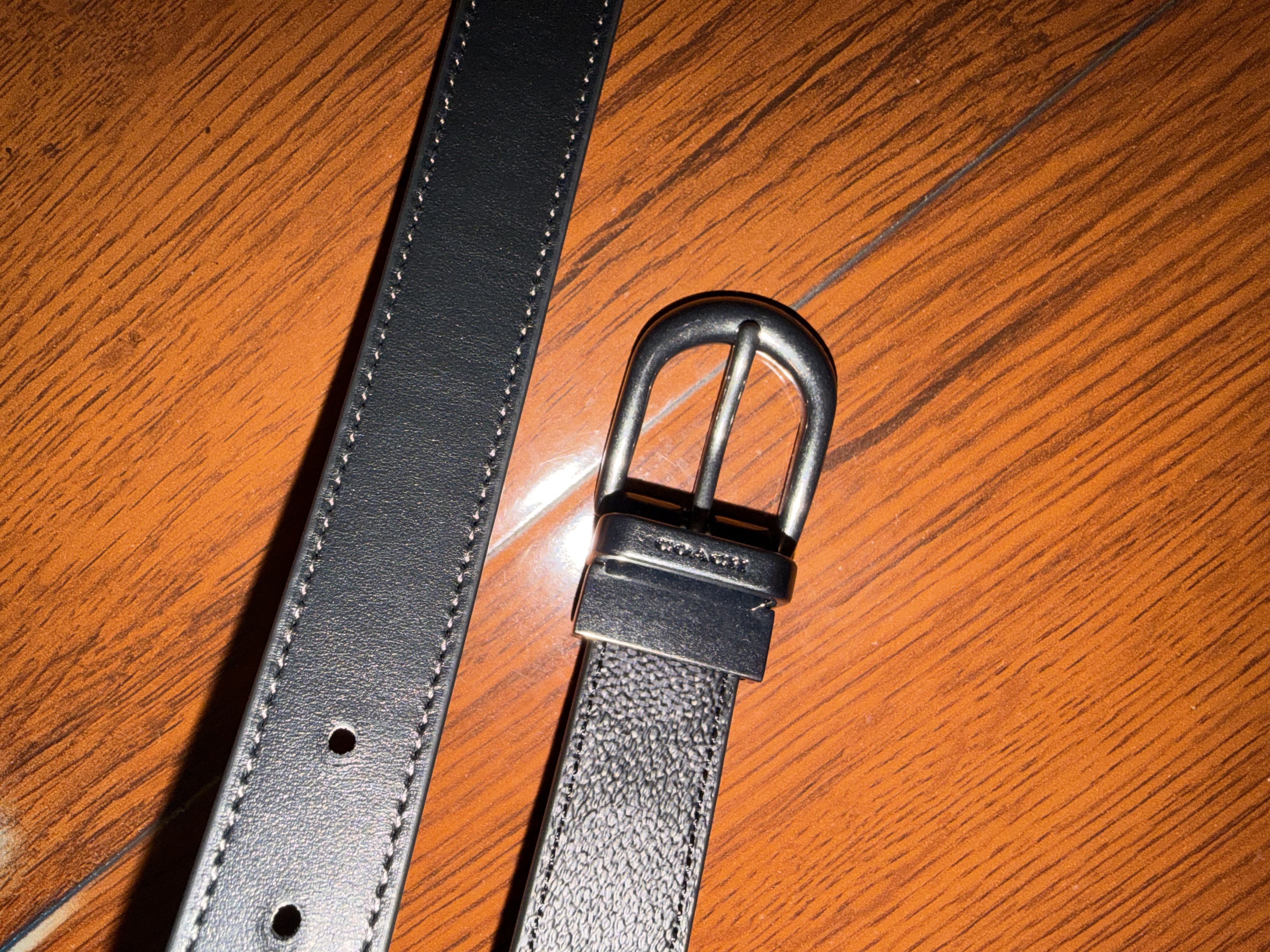 蔻驰（COACH）【品牌直供】女士针扣25MM腰带皮带炭黑色CX057礼物送女友次日达 实拍图