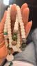 石玥珠宝缅料白玉菩提木手串莲花文玩108颗佛念珠项链手链男女士款8x6mm 实拍图