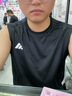 adidas速干简约舒适运动健身圆领背心男装夏季阿迪达斯官方   黑色   L 实拍图