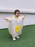 牧萌儿童雨衣男女童幼儿园宝宝防水雨披带书包位小童雨具 小黄鸭 S 实拍图