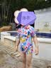 361°儿童泳衣女童女孩中小童连体游泳衣夏季可爱印花短袖速干宝宝泳装 实拍图