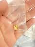 金小貅黄金吊坠足金999桃花转运珠小桃花链坠女diy时尚送礼女友礼物 0.5g,桃花吊坠 实拍图