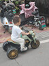 贝趣儿童电动车摩托车1-3-6岁宝宝三轮车小孩玩具车可坐人遥控电瓶车 大号复古绿【遥控+双驱+蓝牙音乐灯光+礼包】 1-7岁生日周岁六一儿童节礼物 实拍图
