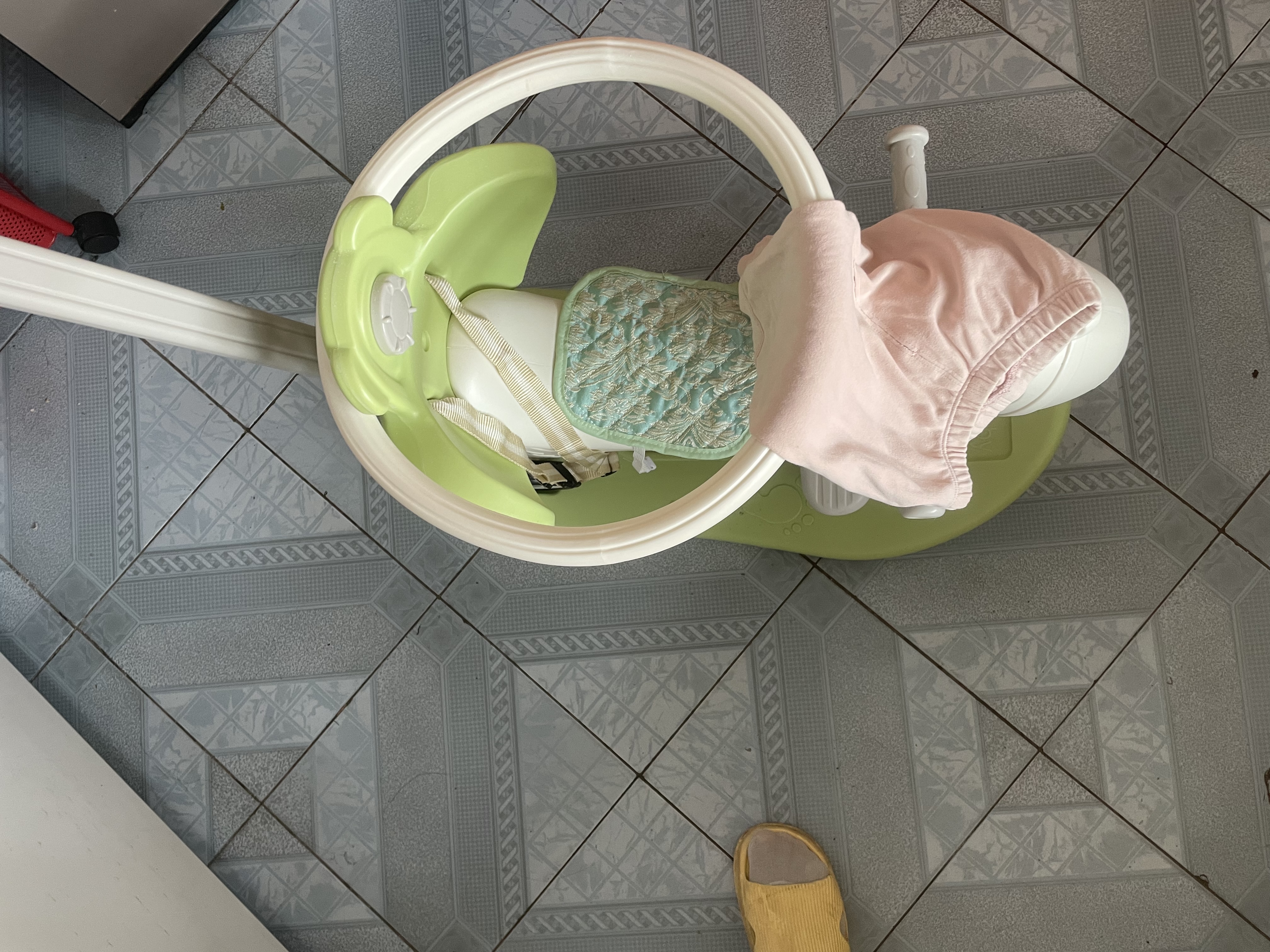 贝爵（BEIJUE）儿童摇摇马木马玩具男女孩婴儿玩具0-1岁宝宝周岁生日礼物摇摇车 薄荷绿【加厚底板/护栏+故事机】 实拍图