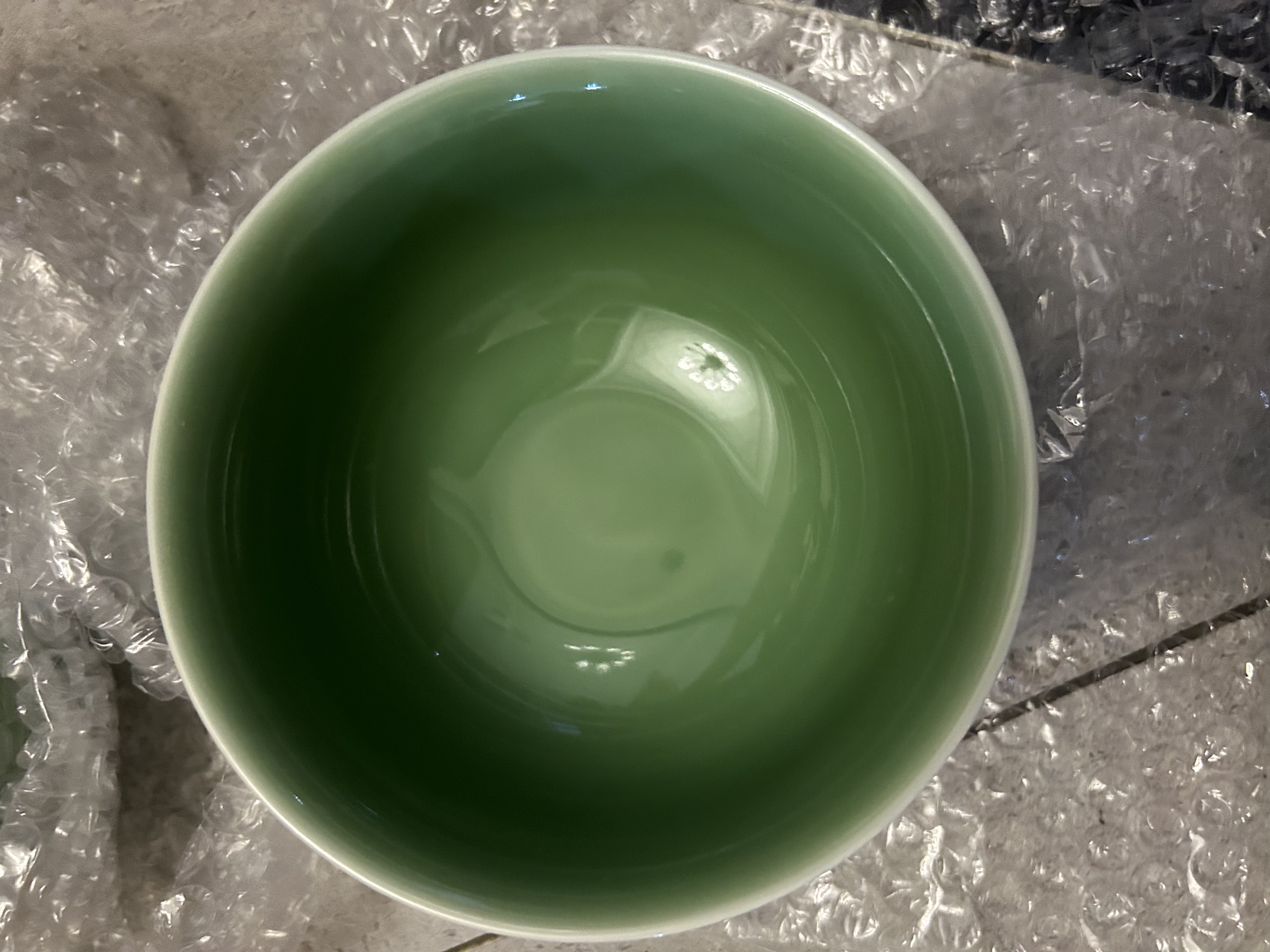 龙泉青瓷米饭碗陶瓷中式餐具家用加厚吃饭碗大号面汤喝粥碗小碗可进洗碗机 5.5英寸梅子青碗 实拍图