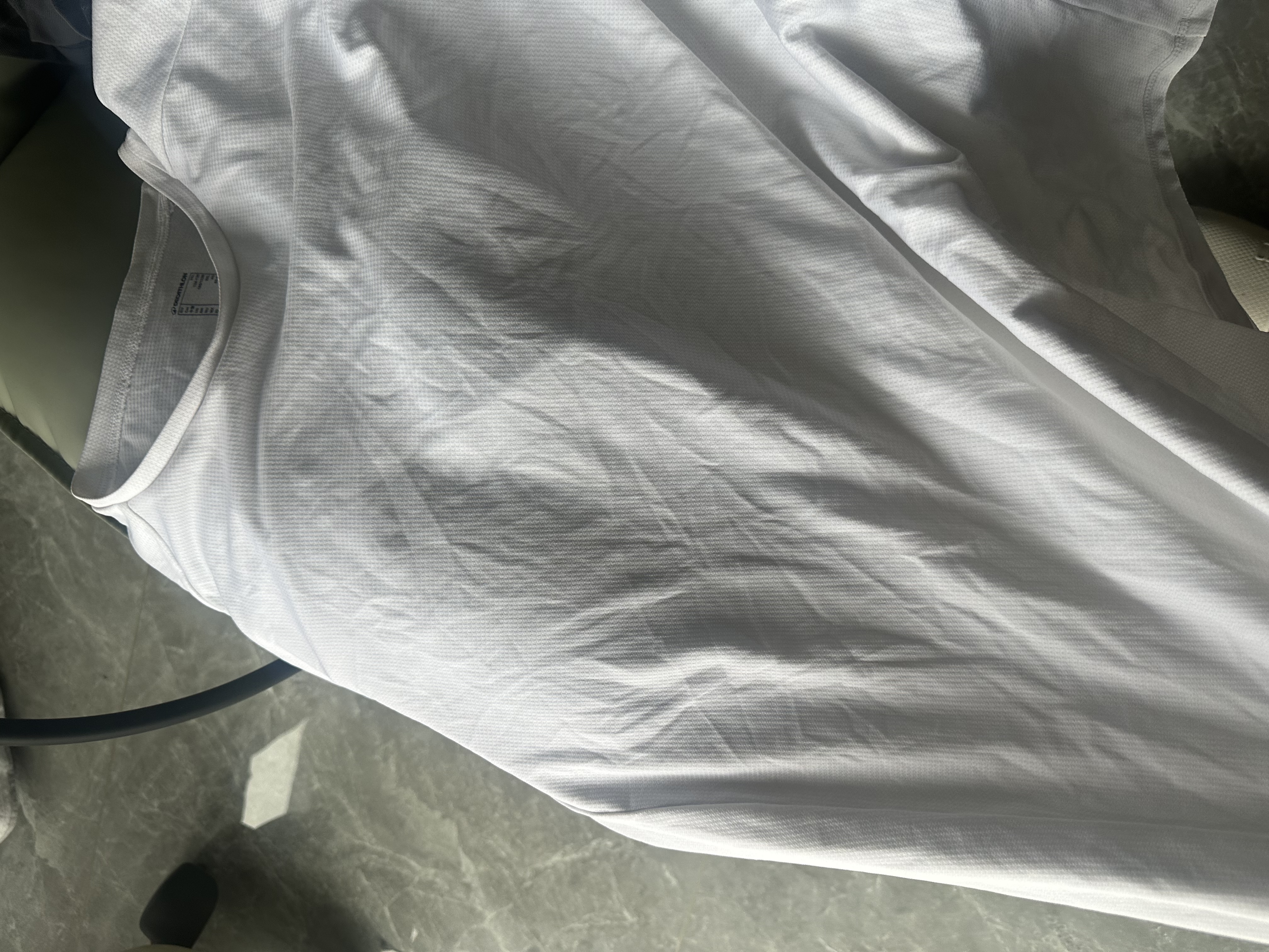 迪卡侬短袖速干衣男吸汗透气半袖上衣运动健身t恤白色3XL-2501432 实拍图