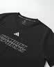 阿迪达斯（adidas）速干透气运动短袖男女同款情侣健身跑步训练T恤 黑/白 L 实拍图
