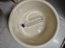 新款圆形家用洗脸盆加厚卫生间厨房洗衣洗菜洗脚宿舍泡脚盆 奶油黄 加大号【直径39.5CM】 实拍图