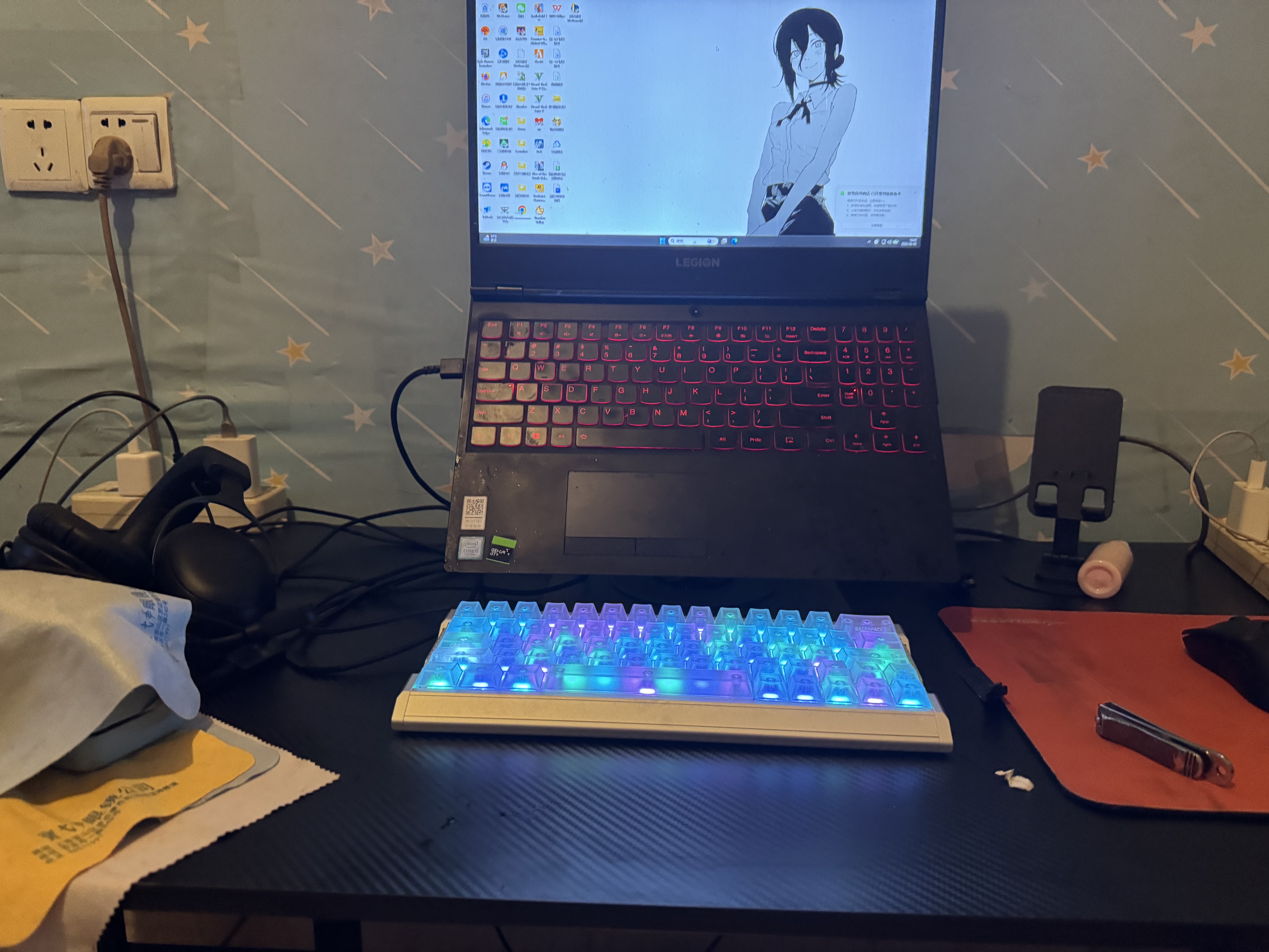 姗姗木艺电脑桌台式家用电竞游戏桌办公学习书桌现代简易卧室桌子 实拍图