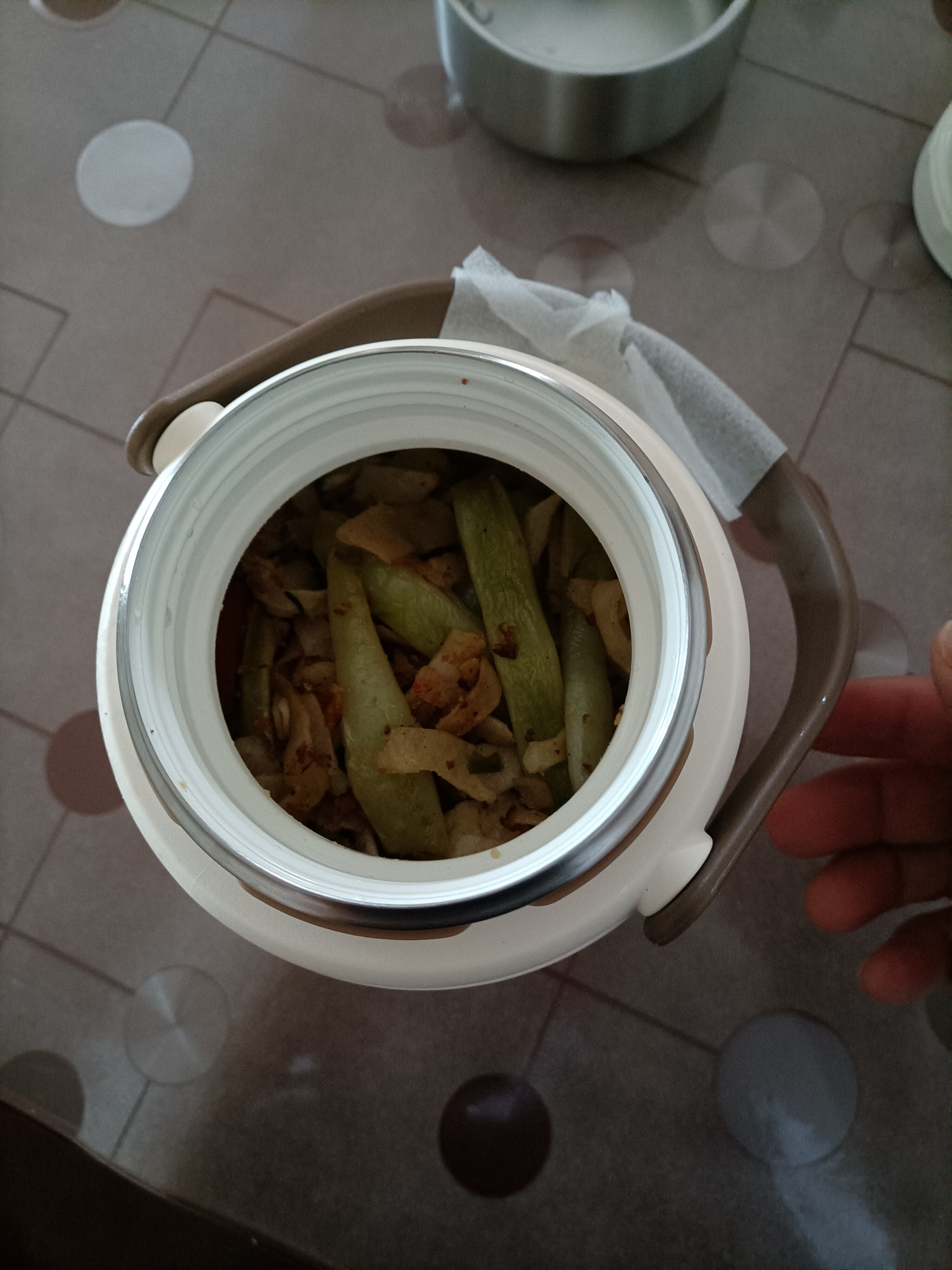 苏泊尔（SUPOR）焖烧杯闷大容量家用便携焖烧罐焖烧壶316L不锈钢内胆陶瓷内胆可选 莲子白【晶瓷覆层内胆】1100ml 实拍图