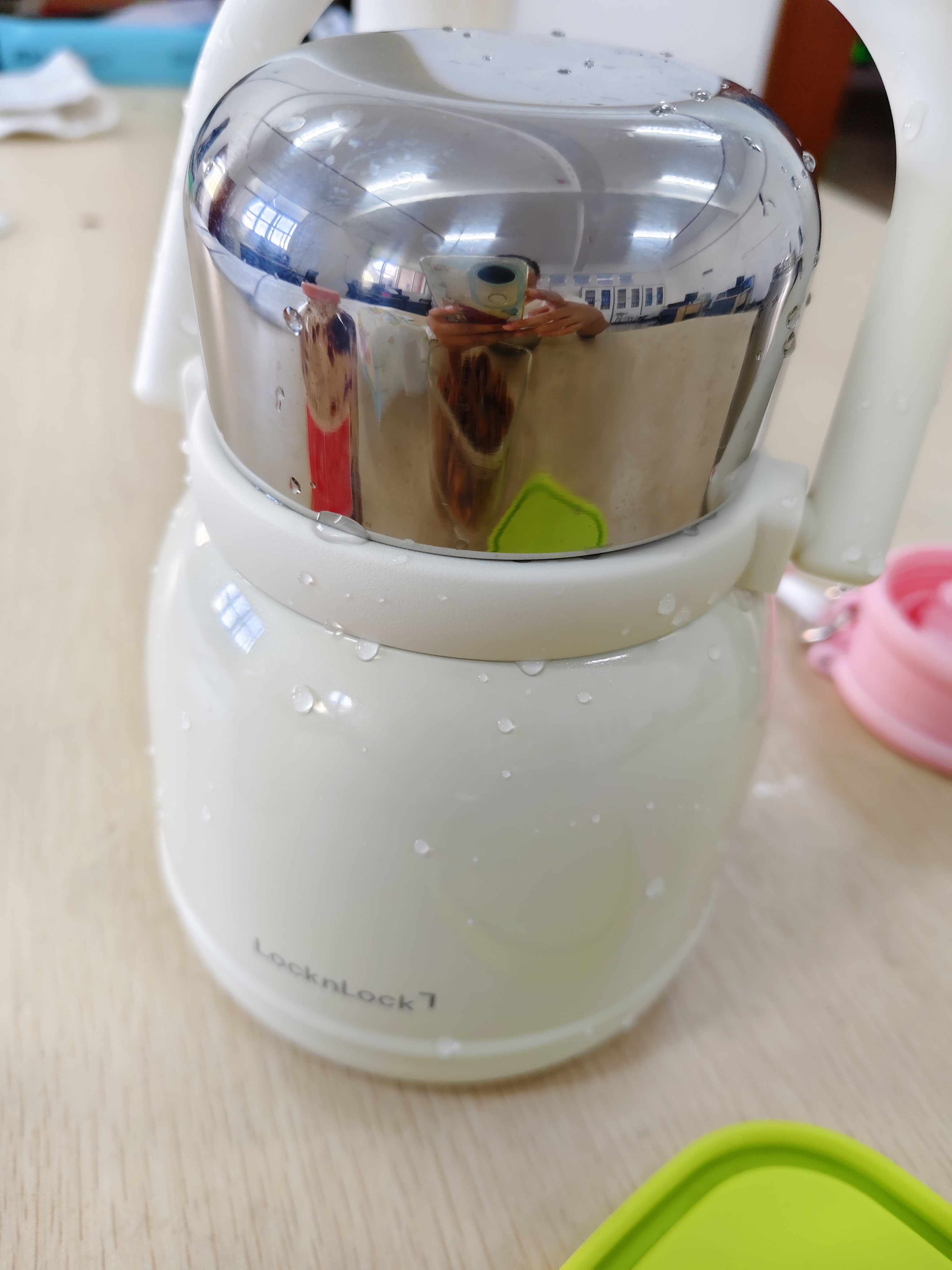 乐扣乐扣（LOCK&LOCK）焖烧杯316L不锈钢焖烧壶保温饭盒保温桶带饭焖粥真空闷烧壶罐米色 实拍图