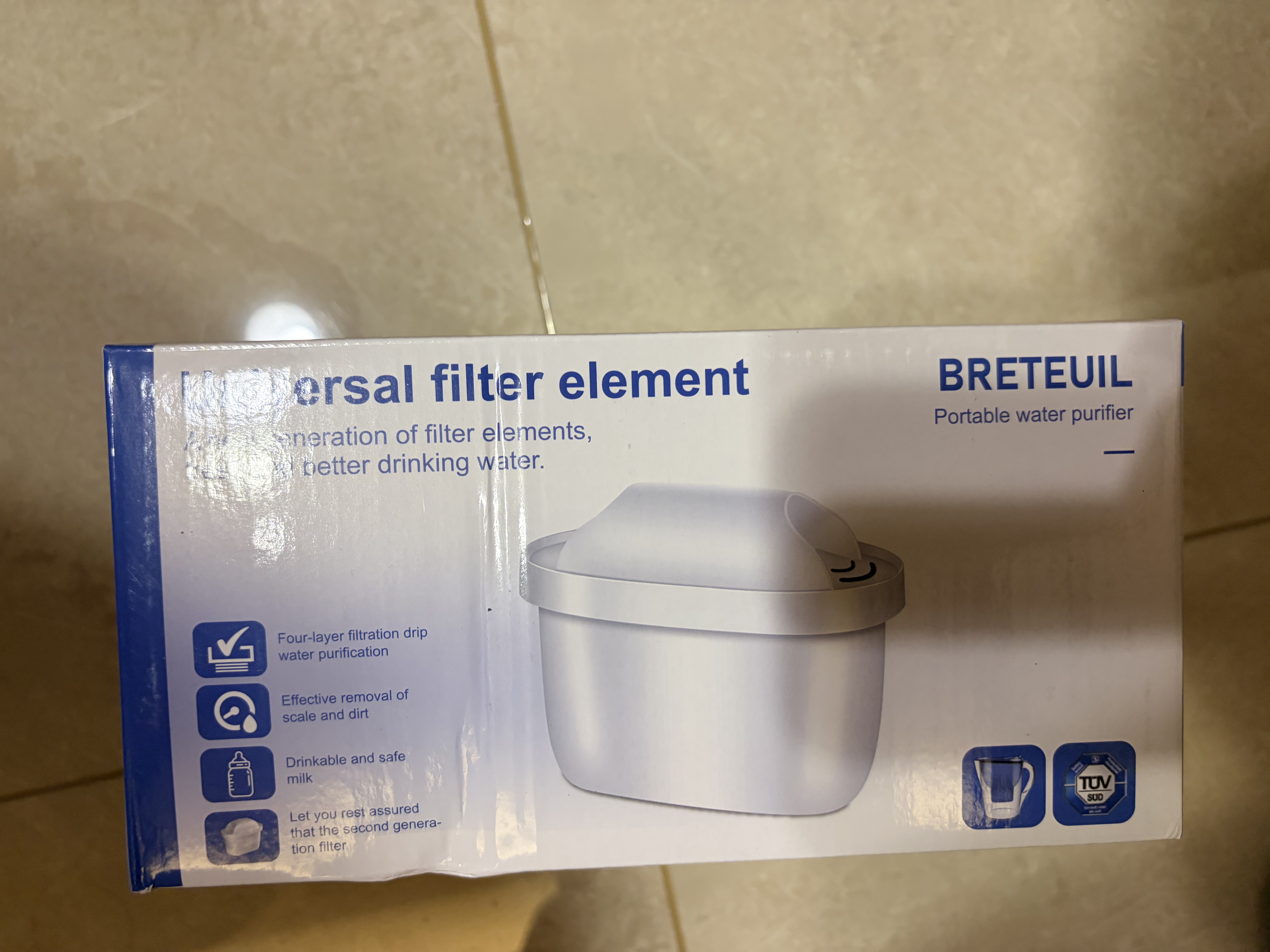 BRETEUIL适配Brita碧然德滤芯净水壶家用净水壶滤芯过滤壶净水器通用三代滤芯自来水过滤器 8支升级版滤芯 实拍图