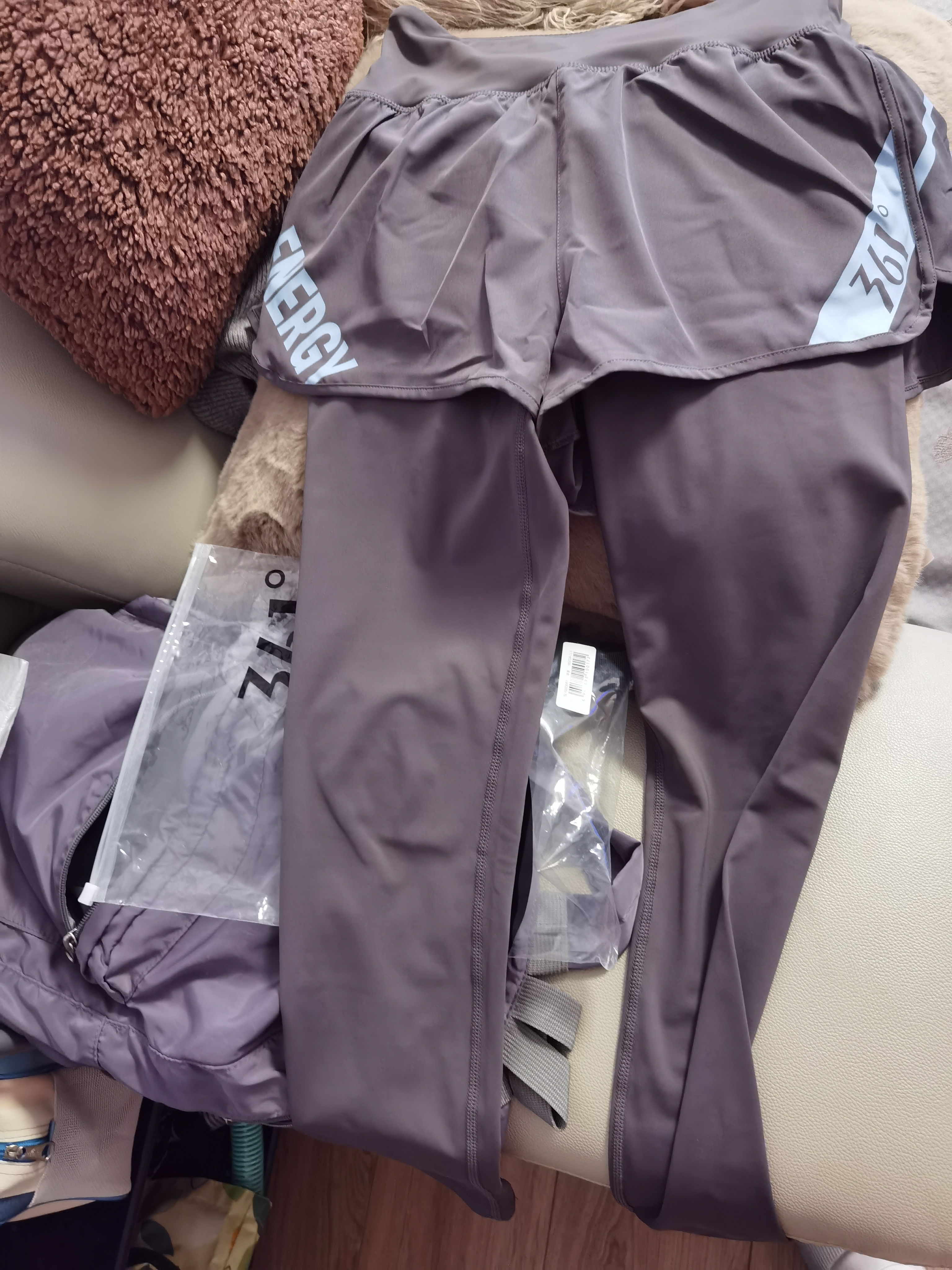 361°运动裤女健身裤假两件瑜伽裤女高腰提臀修身显瘦瑜伽服跑步 实拍图