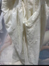 革曼孕妇装夏装宽松大码上衣遮肚子夏季裙子泡泡袖孕妇连衣裙夏天裙子 米白色 M(建议90-110斤) 实拍图