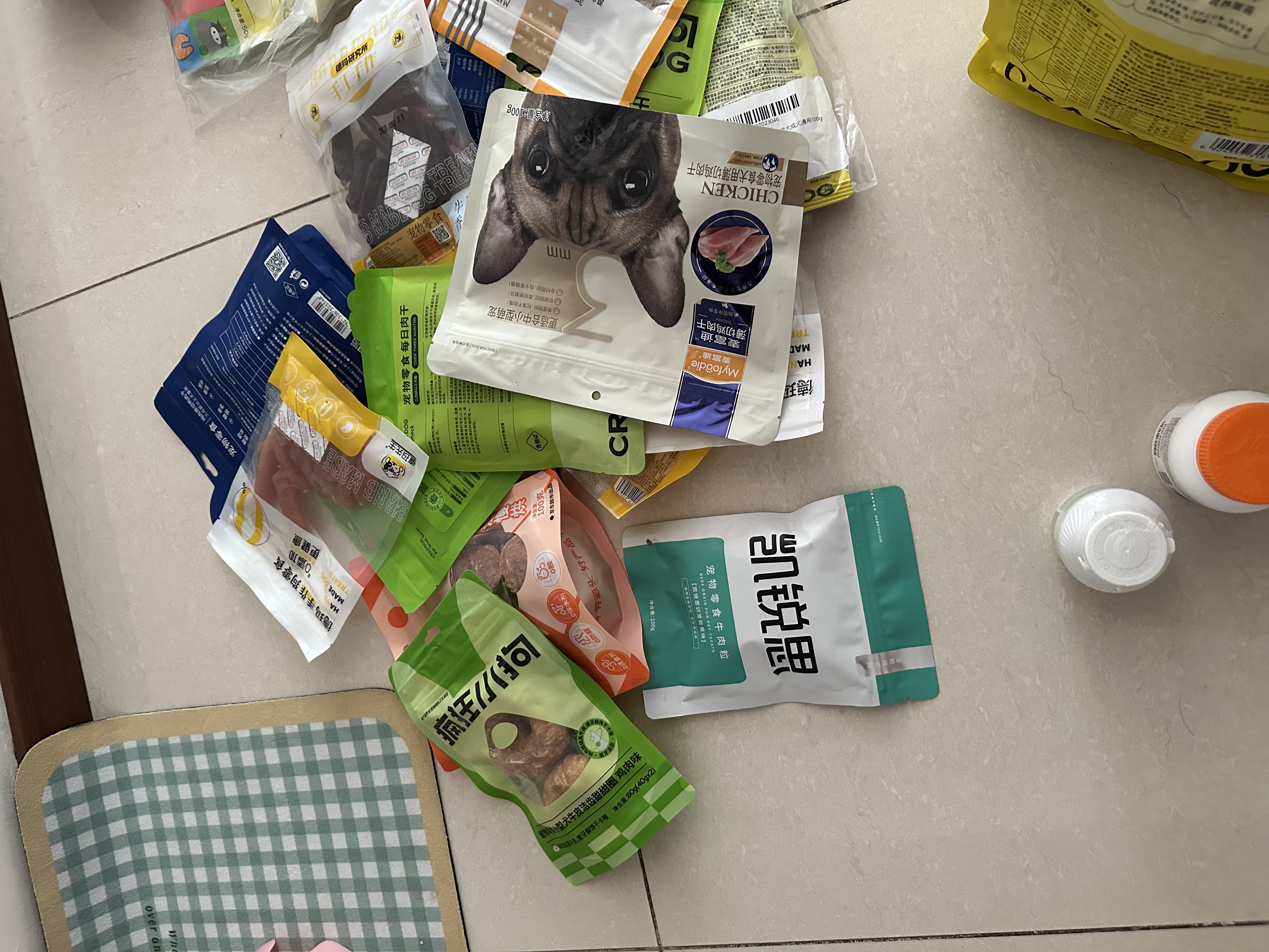 疯狂小狗狗零食磨牙洁齿泰迪柯基宠物老年犬肉干 蛋黄&鸭肉夹心肉脯 100g 实拍图