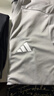 adidas速干简约休闲舒适圆领短袖T恤男装夏季阿迪达斯官方轻运动 纯质灰/白   L 实拍图