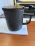 京东京造 故宴窑变 茶杯陶瓷杯茶水分离杯礼盒装【陶瓷茶漏】 磨石黑400ML 实拍图