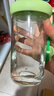 【京东物流】可爱大容量花茶杯卡通玻璃杯泡茶水杯便携双饮杯子 绿色 500ml 实拍图