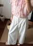 珂莱蒂尔夏桑蚕丝混纺法式碎花衬衫立体玫瑰浪漫雪纺衫2026夏新款 浅紫红色 M 晒单实拍图