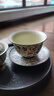 兮元记青花三才盖碗茶杯单个高档茶具大号描银泡茶碗三件套七夕节礼物 砾华银莲器禾盖碗+压手杯【简装】 实拍图