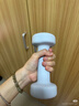 Keep哑铃女男健身家用彩色浸塑环保手铃亚铃全身塑形水蓝2kg*2 实拍图