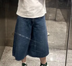 优衣库牛仔裙裤/水洗产品女装阔感裙裤26春夏新款488694 488694/69藏青色 28 /160/70A 实拍图