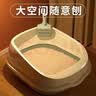 疯狂的主人猫砂盆半封闭式猫厕所防外溅猫沙盆盆猫咪猫屎带铲子 实拍图