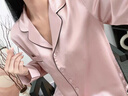 金三塔真丝睡衣女100%桑蚕丝外穿丝滑亲肤凉感套装居家服礼物 [热荐]19姆米香妃色 L 实拍图