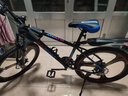 凤凰（Phoenix） 上海凤凰山地自行车成人男士女式学生变速宽胎越野赛车公路单车 铝架三刀轮紫【95%免安装】 26寸30速【全轴承+礼包】 实拍图